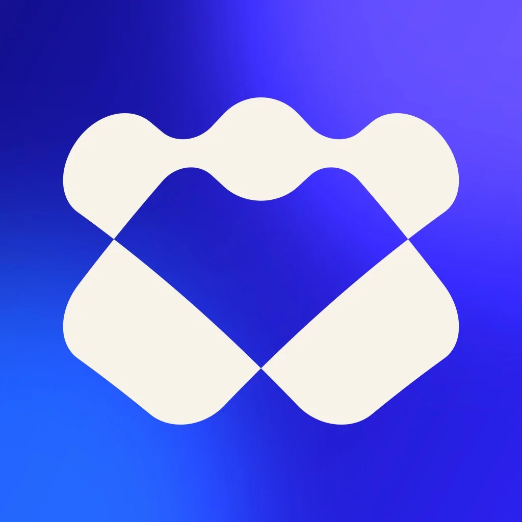 The Corda Health app icon: the folded heart mark in cream on the dark rounded square used across the product launch material